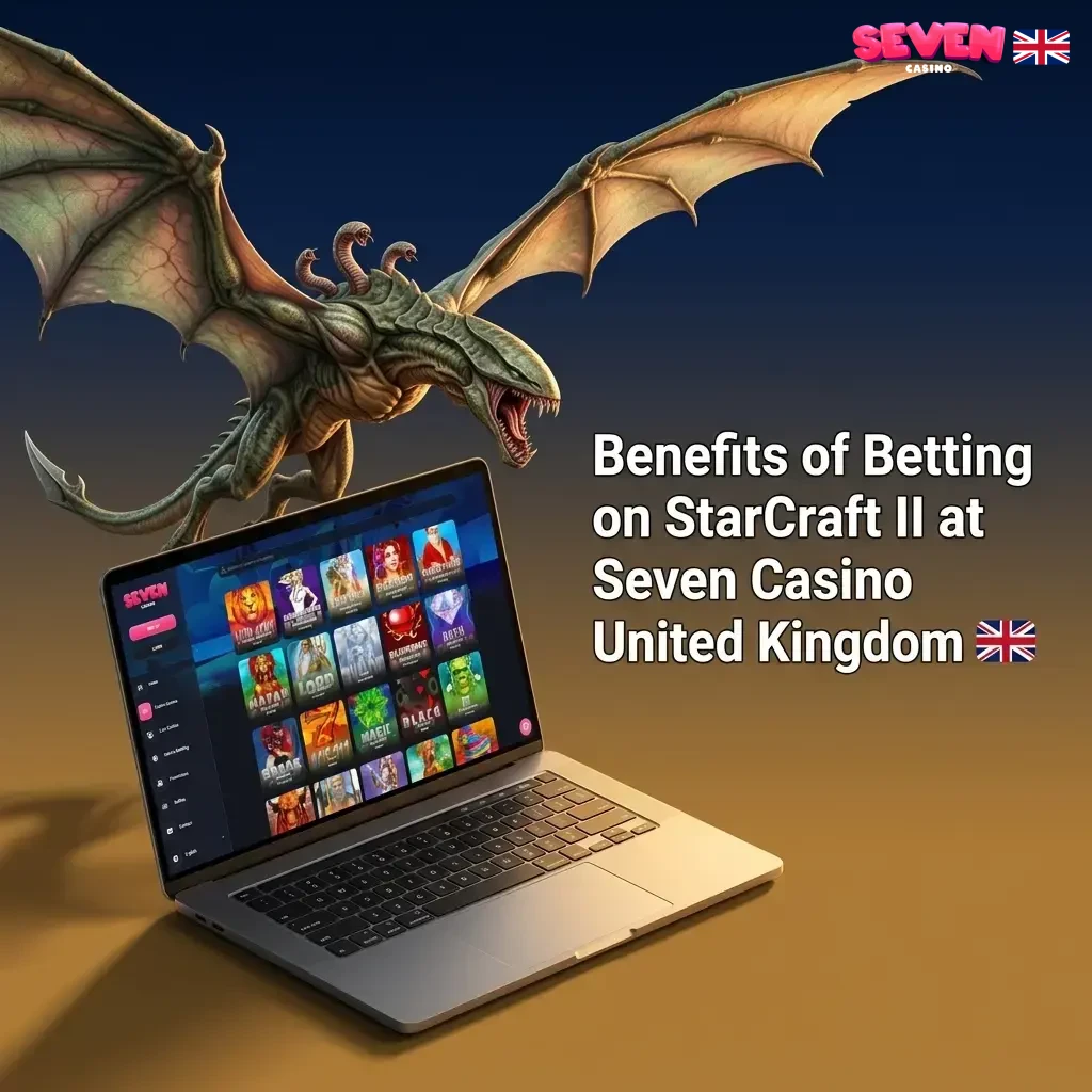 Seven Casino UK benefits for StarCraft II betting including welcome bonus, mobile app, and 24/7 support