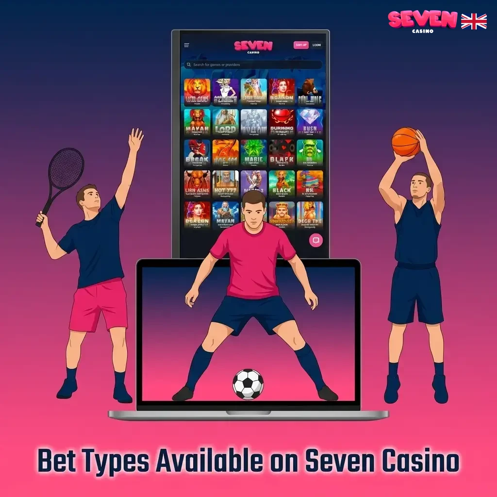 Bet types at Seven Casino including single, parlay accumulator, and system bets explained for casual and high-volume players