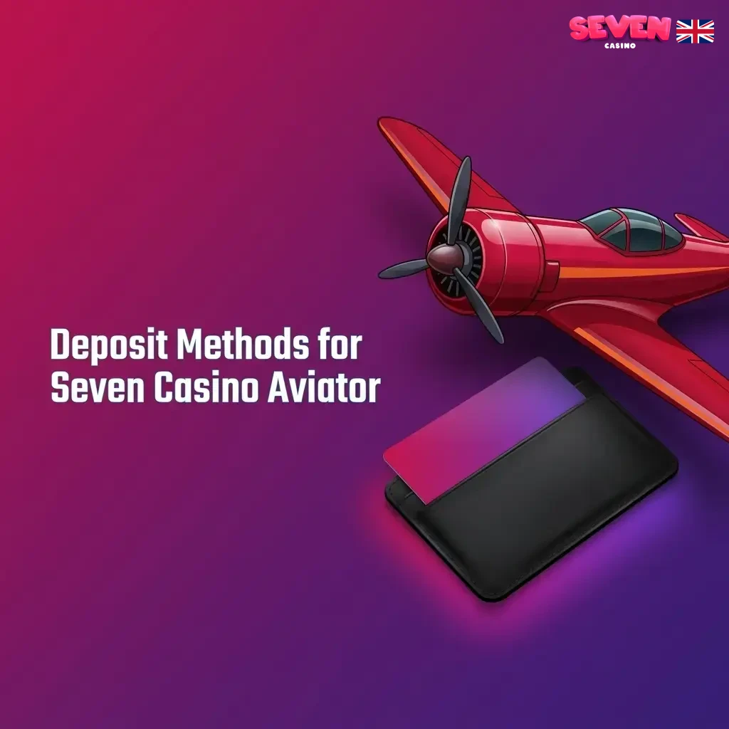 Seven Casino Aviator deposit methods including Visa, Mastercard, Bitcoin, Apple Pay, Google Pay, and Open Banking for UK players