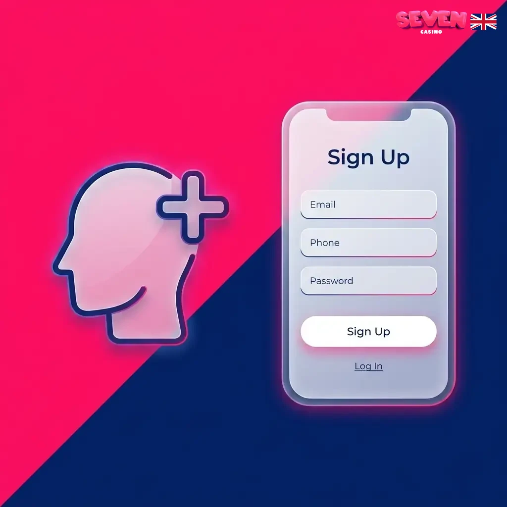 Step-by-step guide to creating a Seven Casino account in the UK, covering registration, verification, and first deposit