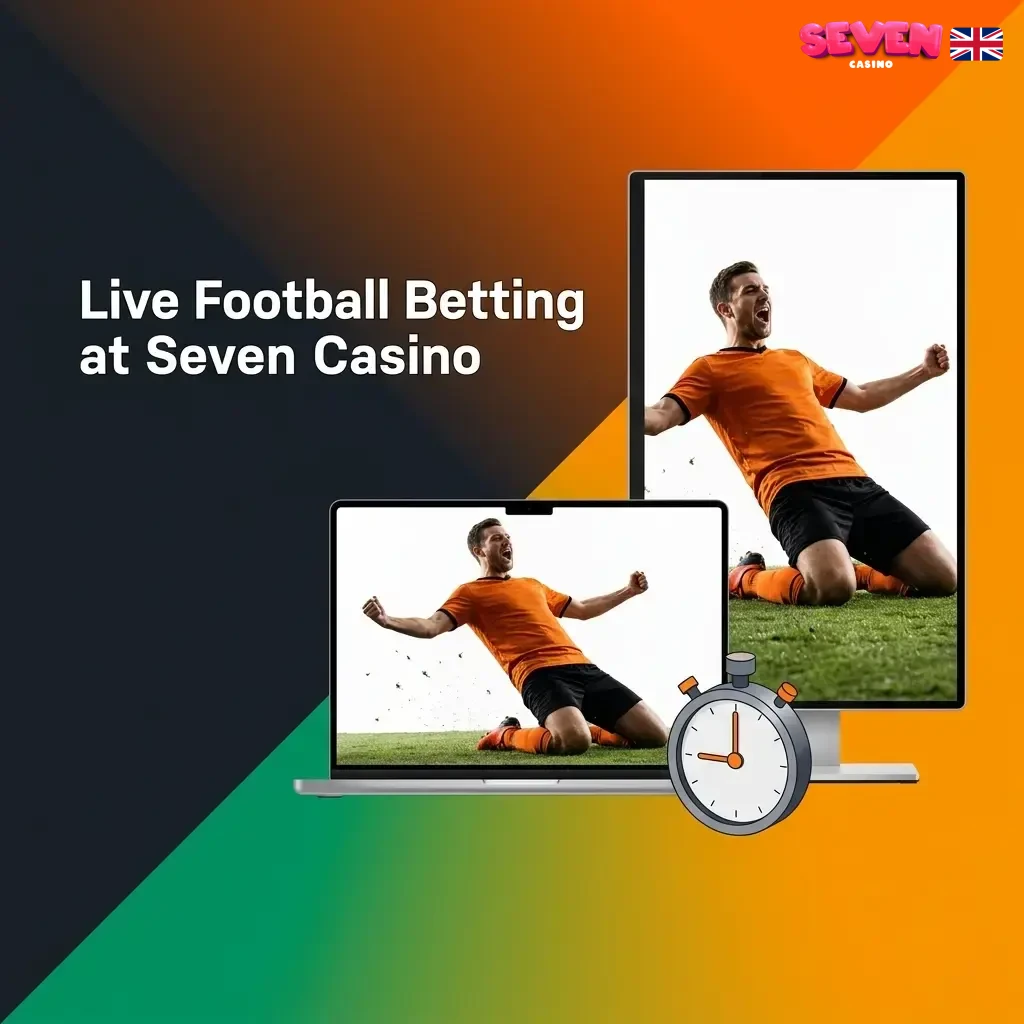 Live football betting at Seven Casino with real-time odds, match tracker, and markets for Premier League and Champions League