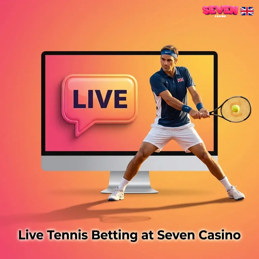 Live tennis betting at Seven Casino with ATP, WTA and Grand Slam markets, real-time odds and match statistics displayed