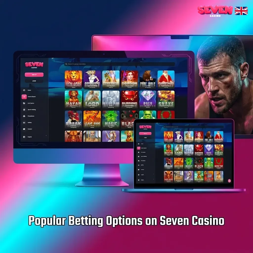 Seven Casino sportsbook betting options including live betting, pre-match lines, and accumulator bets for UK bettors