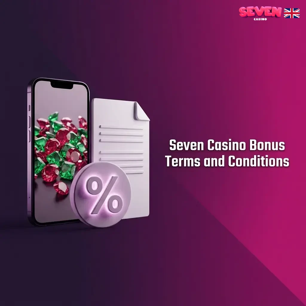 Seven Casino bonus terms and conditions including wagering requirements, minimum deposit, and eligibility rules for UK players