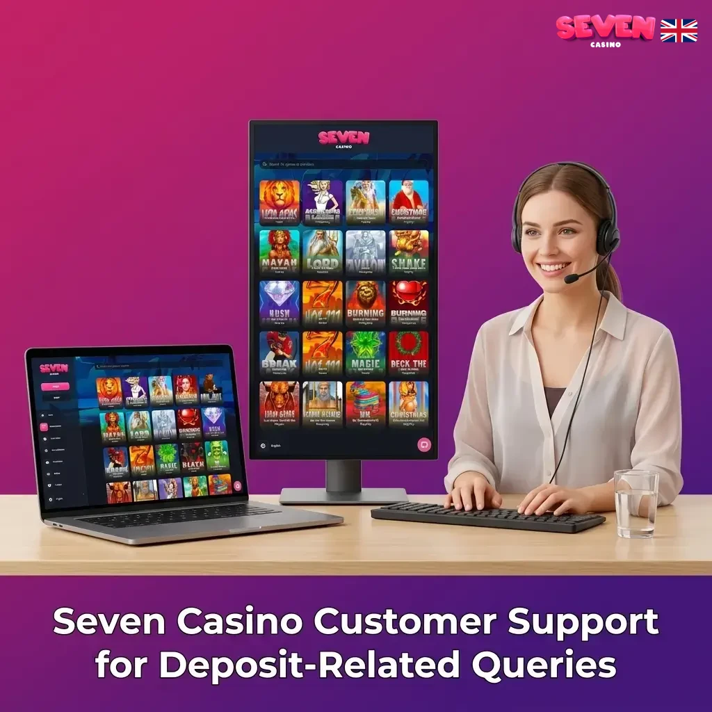 Seven Casino customer support channels for deposit queries including live chat, email, and Help Centre assistance