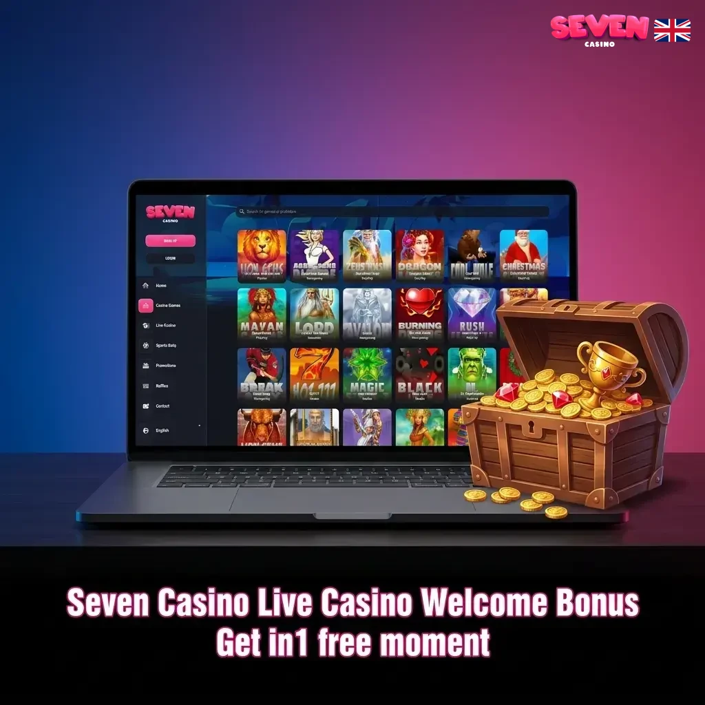 Seven Casino Live Casino Welcome Bonus offering up to 450% match on first deposit, worth up to £6,500 for UK players