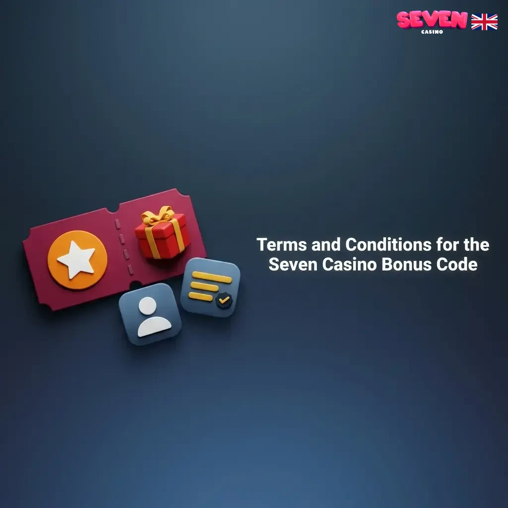 Seven Casino bonus code terms and conditions for UK players, covering wagering requirements, deposit rules, and eligibility criteria.